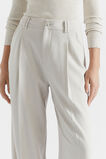 Button Front Pleat Trouser  Oat  hi-res