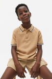Knit Logo Polo  Biscotti  hi-res