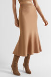 Crepe Knit Flared Skirt  Fudge  hi-res
