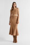 Crepe Knit Flared Skirt  Fudge  hi-res