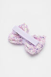 Tweed Bow Duck Clip  Soft Lilac  hi-res