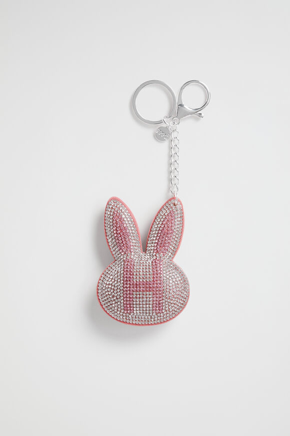 Bunny Initial Keyring  H  hi-res