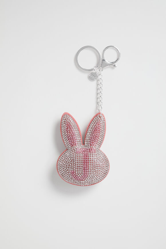 Bunny Initial Keyring  J  hi-res