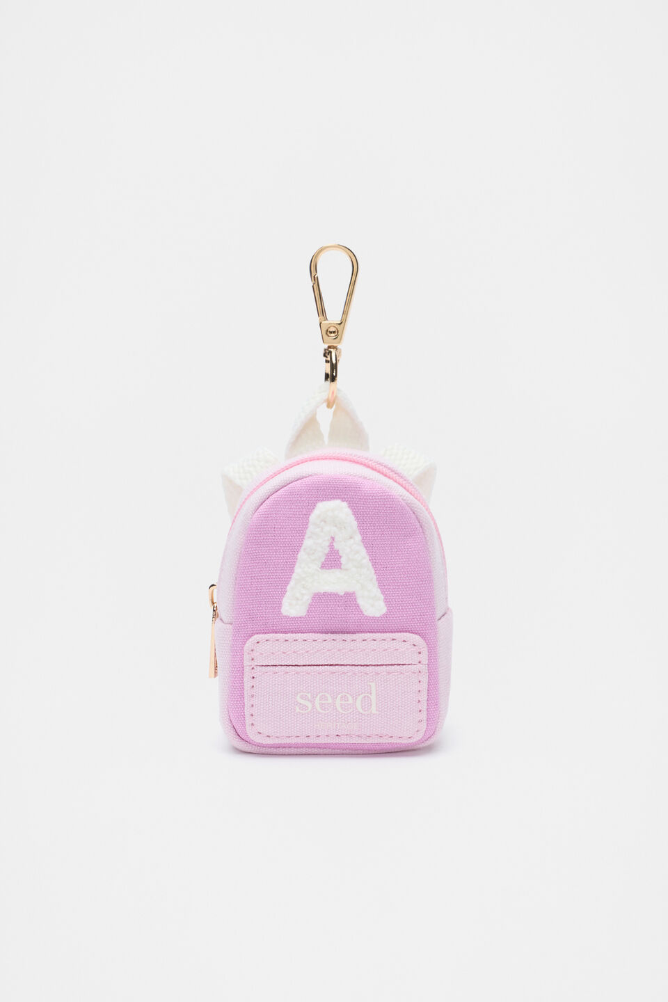 Mini Backpack Initial Keyring  A