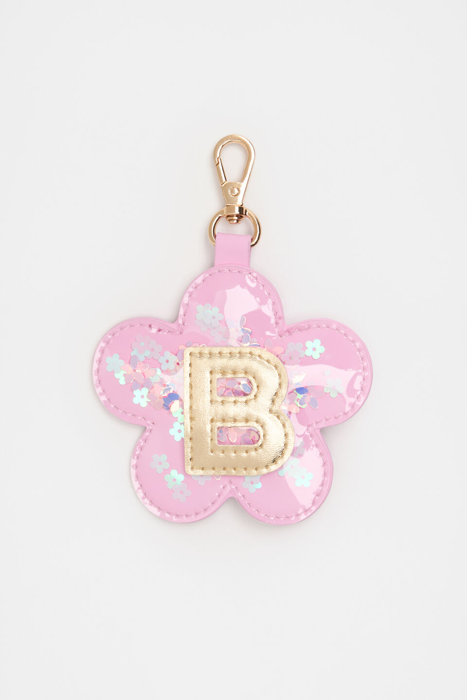 Flower Initial Keyring  B