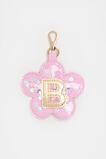 Flower Initial Keyring  B  hi-res