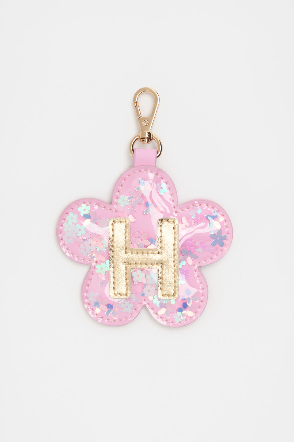 Flower Initial Keyring  H