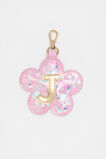 Flower Initial Keyring  J  hi-res