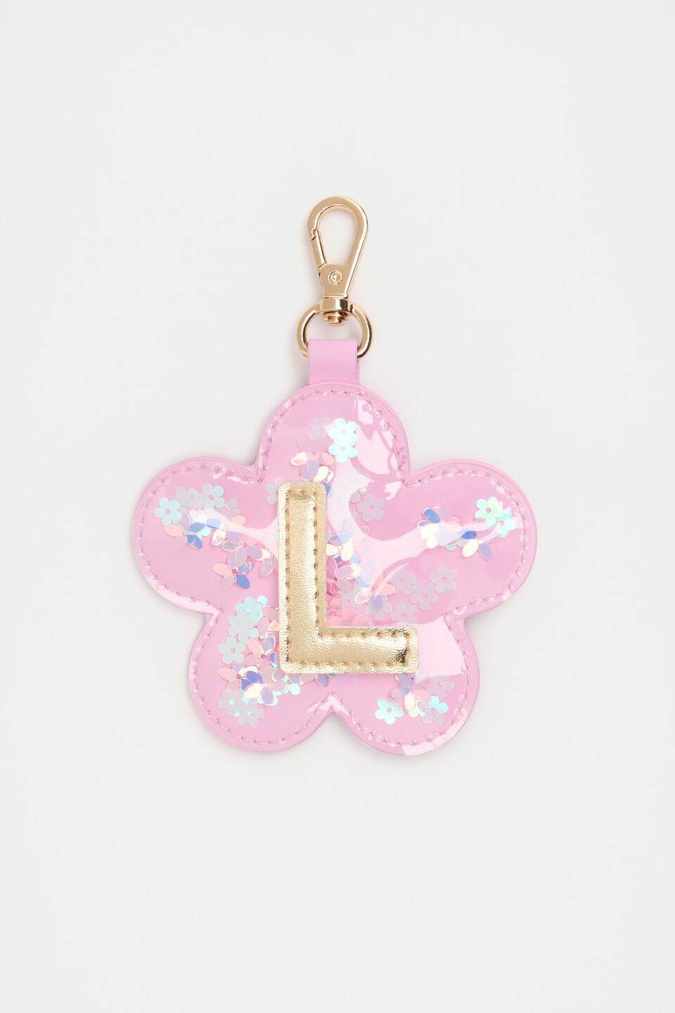 Flower Initial Keyring  L