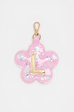 Flower Initial Keyring  L  hi-res