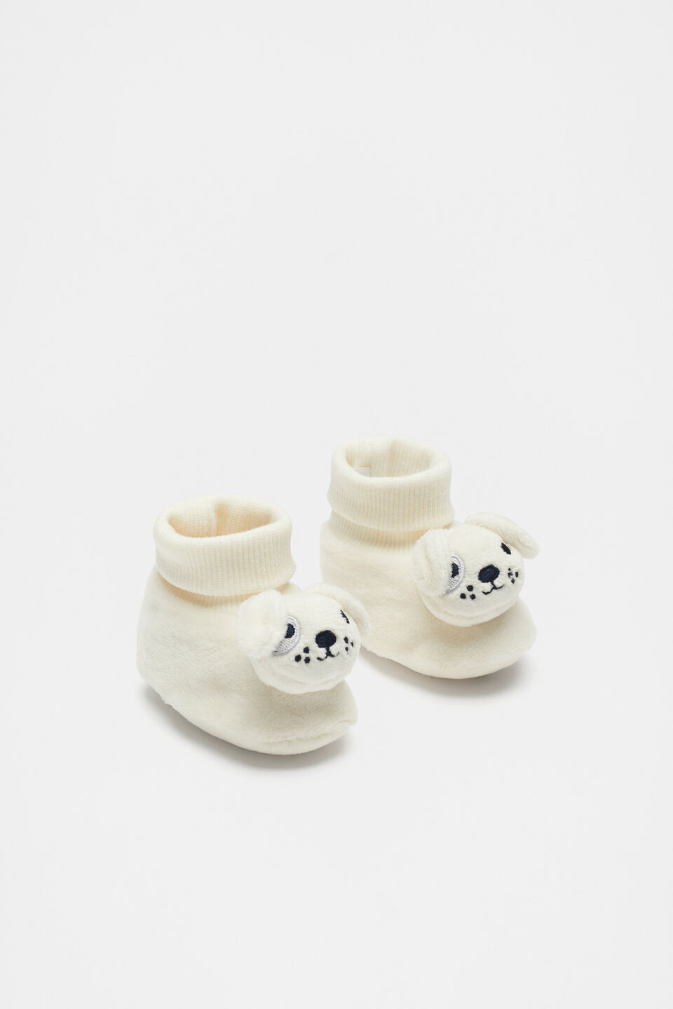 Puppy Rattle Booties  Canvas