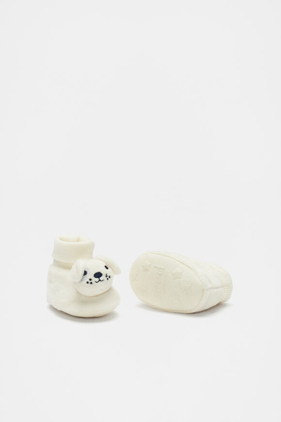 Puppy Rattle Booties  Canvas  hi-res