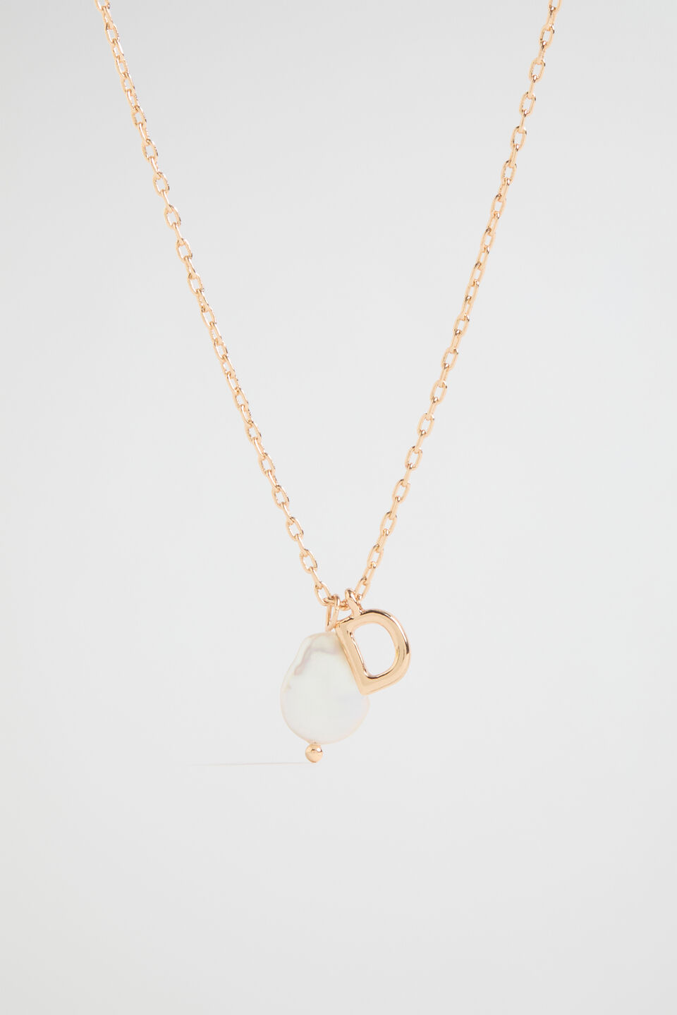Pearl Alphabet Necklace  D