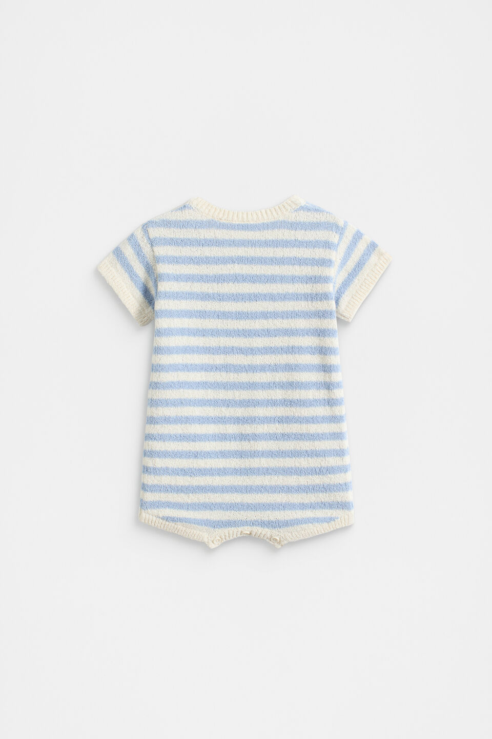 Snail Knit Romper  Baby Blue