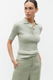 Half Sleeve Henley Polo  Pale Olive Twist  hi-res