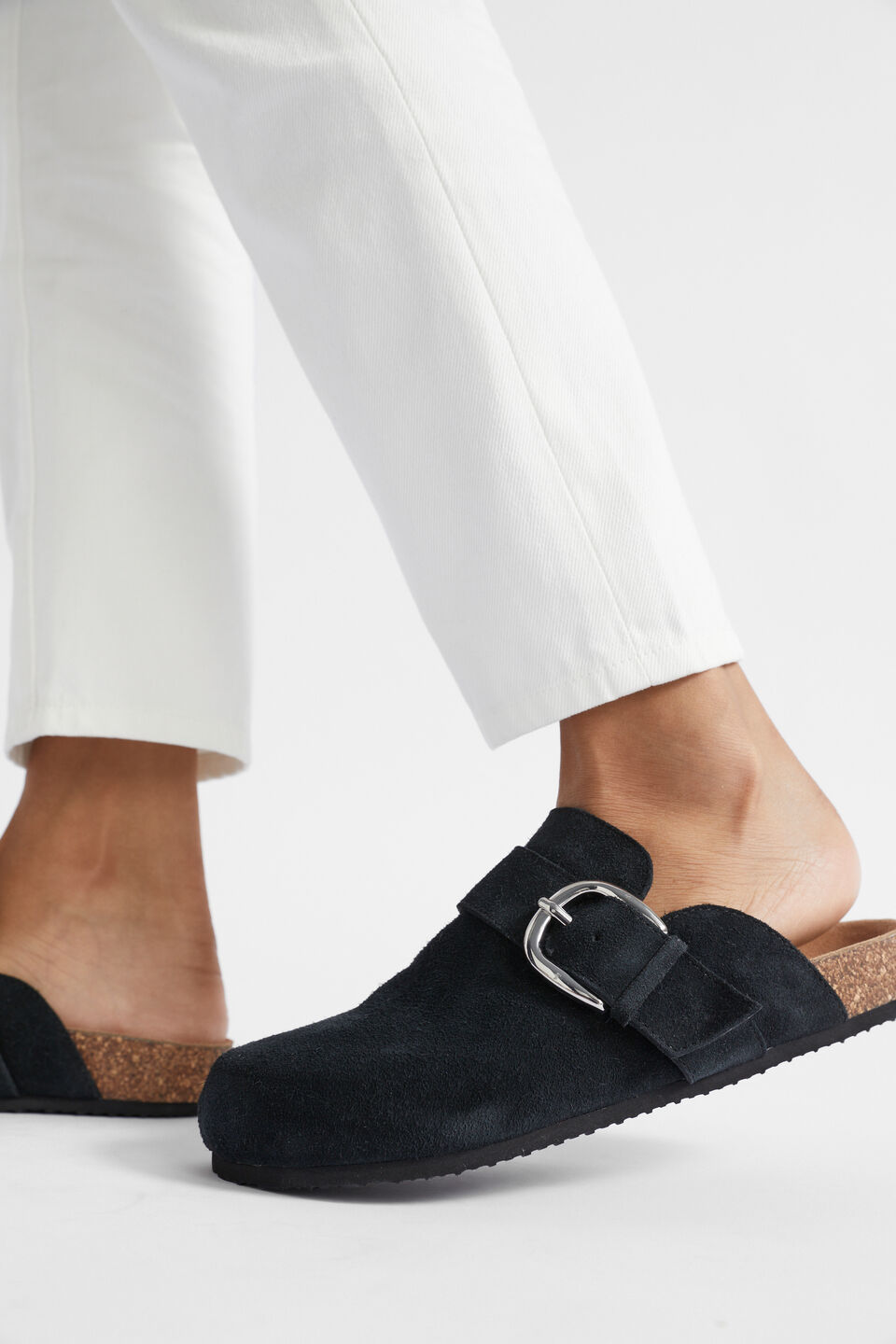 Claudia Mule  Black Suede