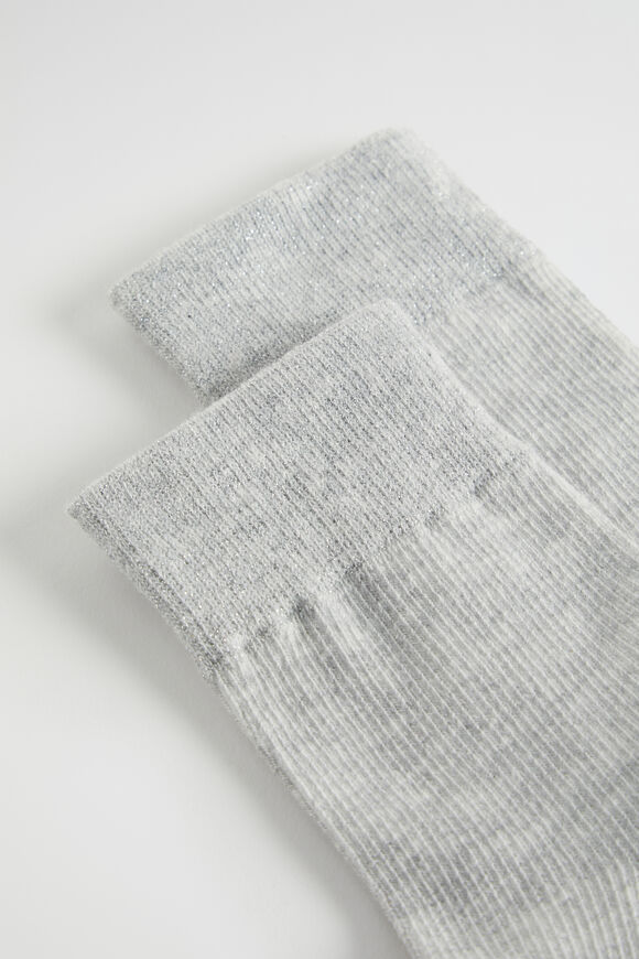 Wide Welt 1/4 Crew Sock  Grey Marle  hi-res