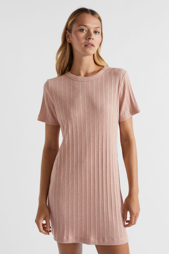 Rib Jersey Nightie  Rosewood Marle  hi-res