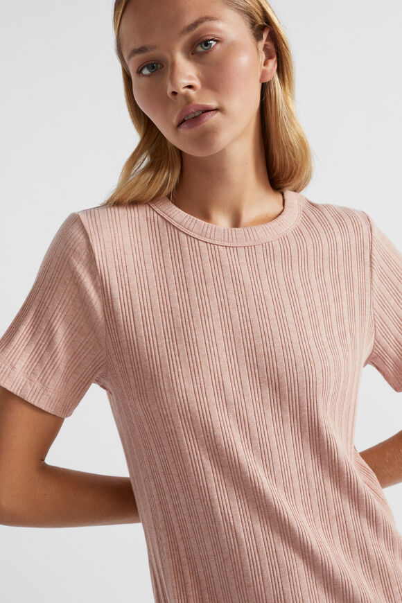 Rib Jersey Nightie  Rosewood Marle  hi-res