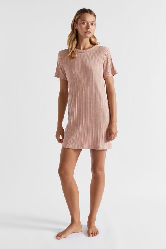 Rib Jersey Nightie  Rosewood Marle  hi-res