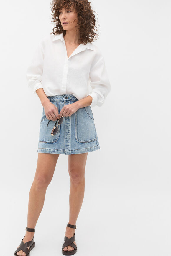 Linen Oversized Shirt  Whisper White  hi-res