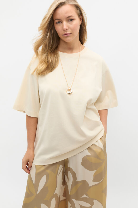 Oversized Longline Tee  Tofu  hi-res