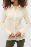 Textured Longline Polo Top  Tofu  hi-res