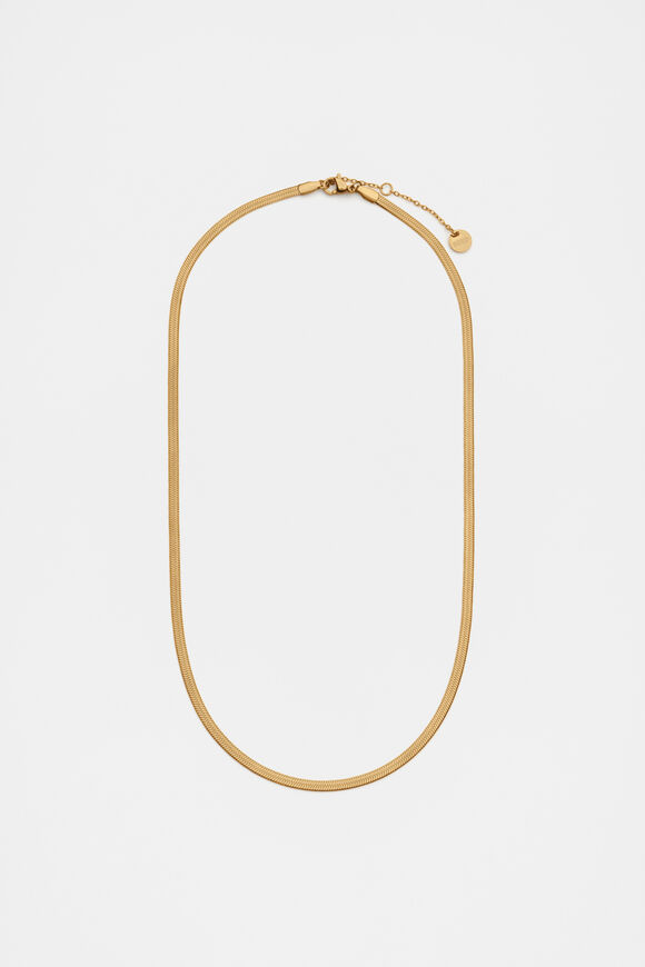 Waterproof Snake Chain Necklace  Gold  hi-res
