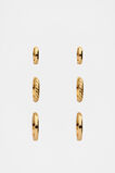 Textured Huggie Ear Pack  Gold  hi-res