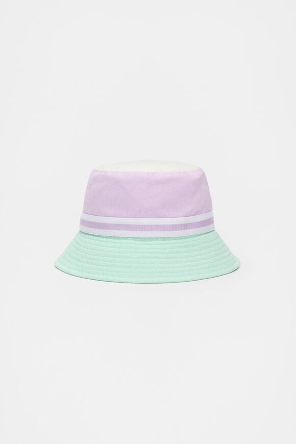 Colourblock Bucket Hat  Soft Lilac  hi-res