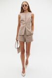 Tailored Cinch Waist Vest  Cookie  hi-res