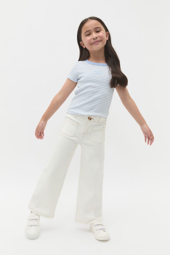 Core Logo Rib Tee  Luna Blue  hi-res