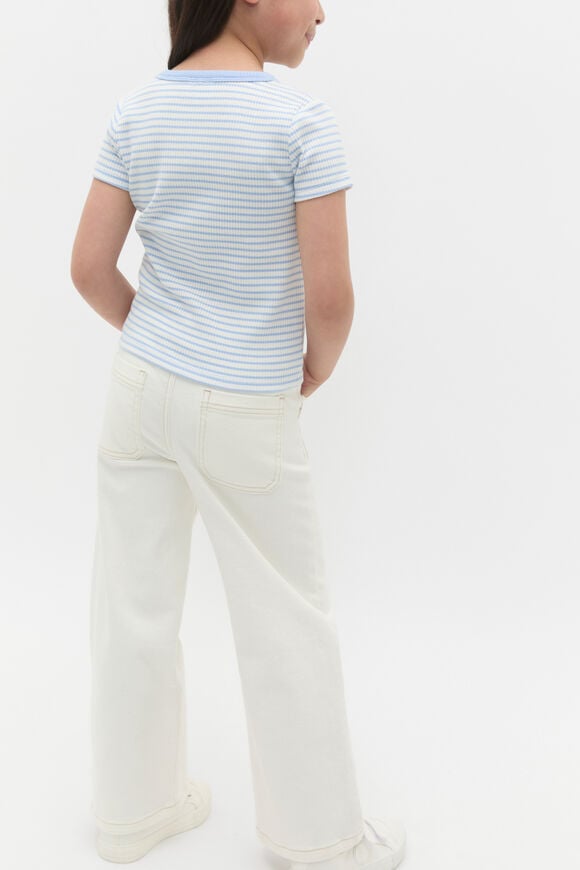 Core Logo Rib Tee  Luna Blue  hi-res