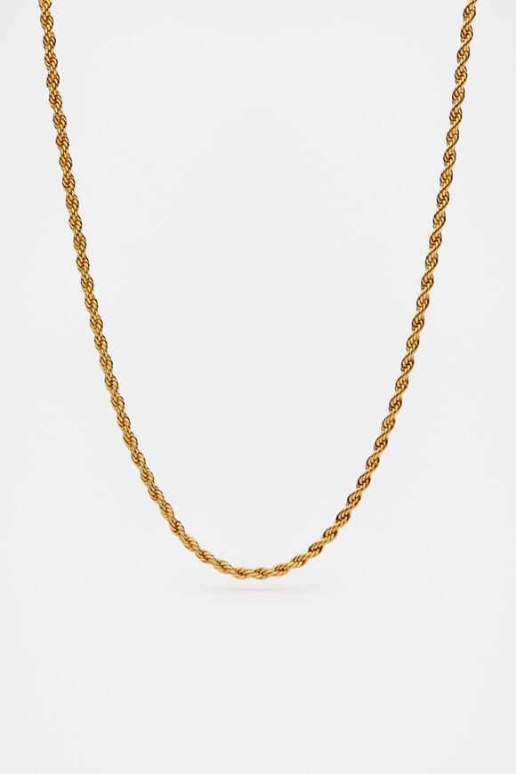 Fine Rope Necklace  Gold  hi-res