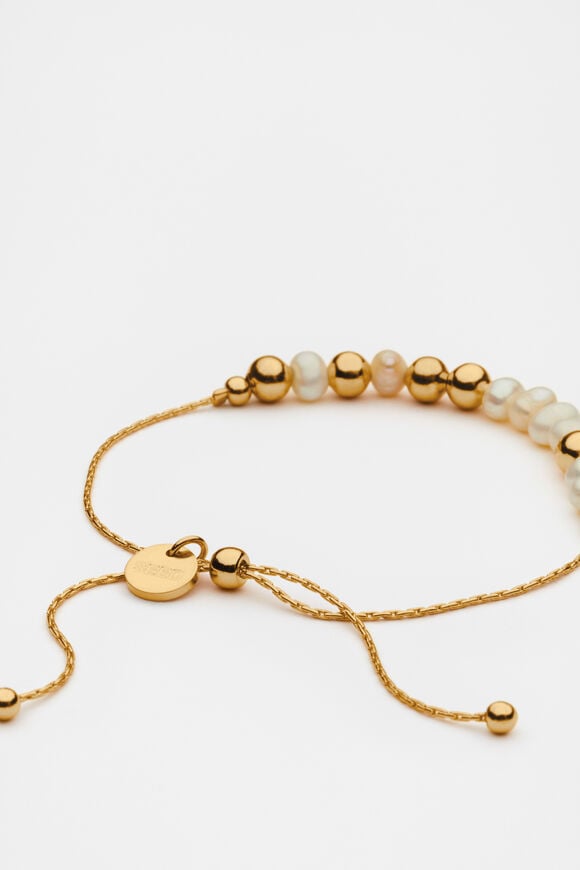 Pearl Mix Station Bracelet  Gold  hi-res