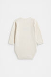 Chenille Logo Bodysuit  Snow Marle  hi-res