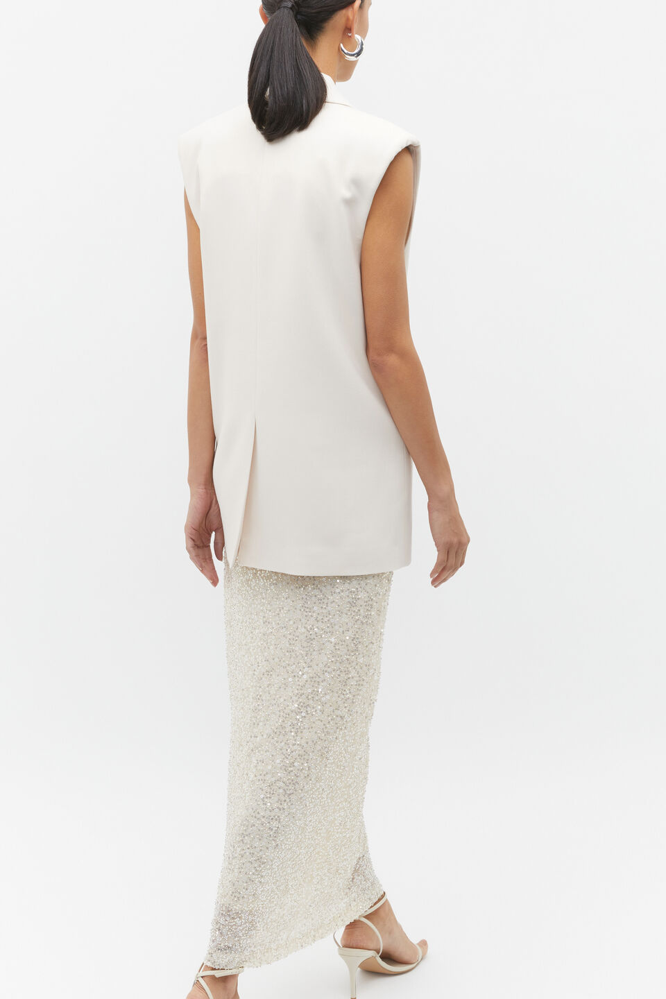 Tailored Boxy Vest  Frappe