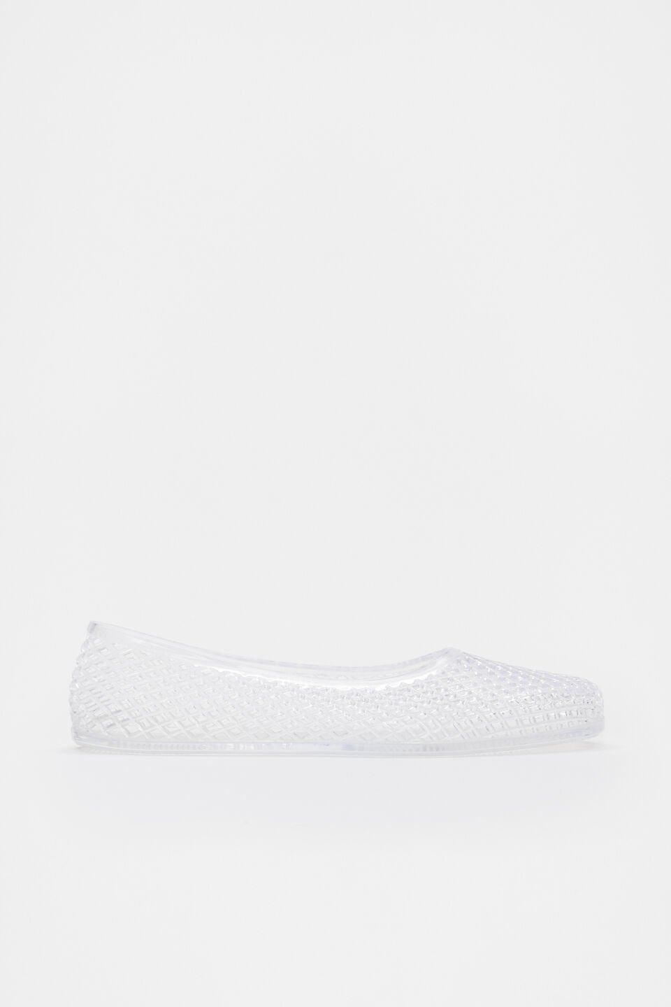 Caged Jelly Ballet Flat  Clear