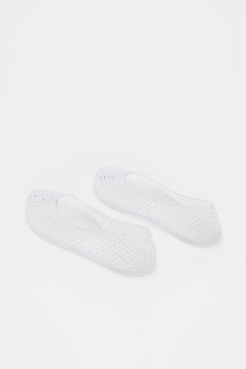 Caged Jelly Ballet Flat  Clear