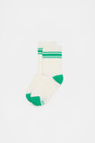 Stripe Rib Sock  Tennis Green  hi-res