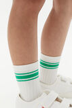 Stripe Rib Sock  Tennis Green  hi-res