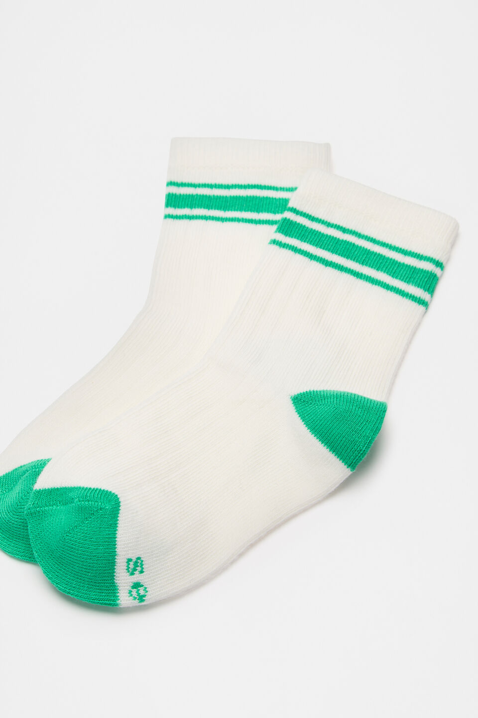 Stripe Rib Sock  Tennis Green