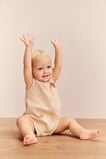 Orange Button Romper  Neutral  hi-res