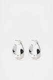 Sculptural Twist Triangle Hoop  Silver  hi-res