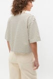 Oversized Polo Tee  Tofu Stripe  hi-res