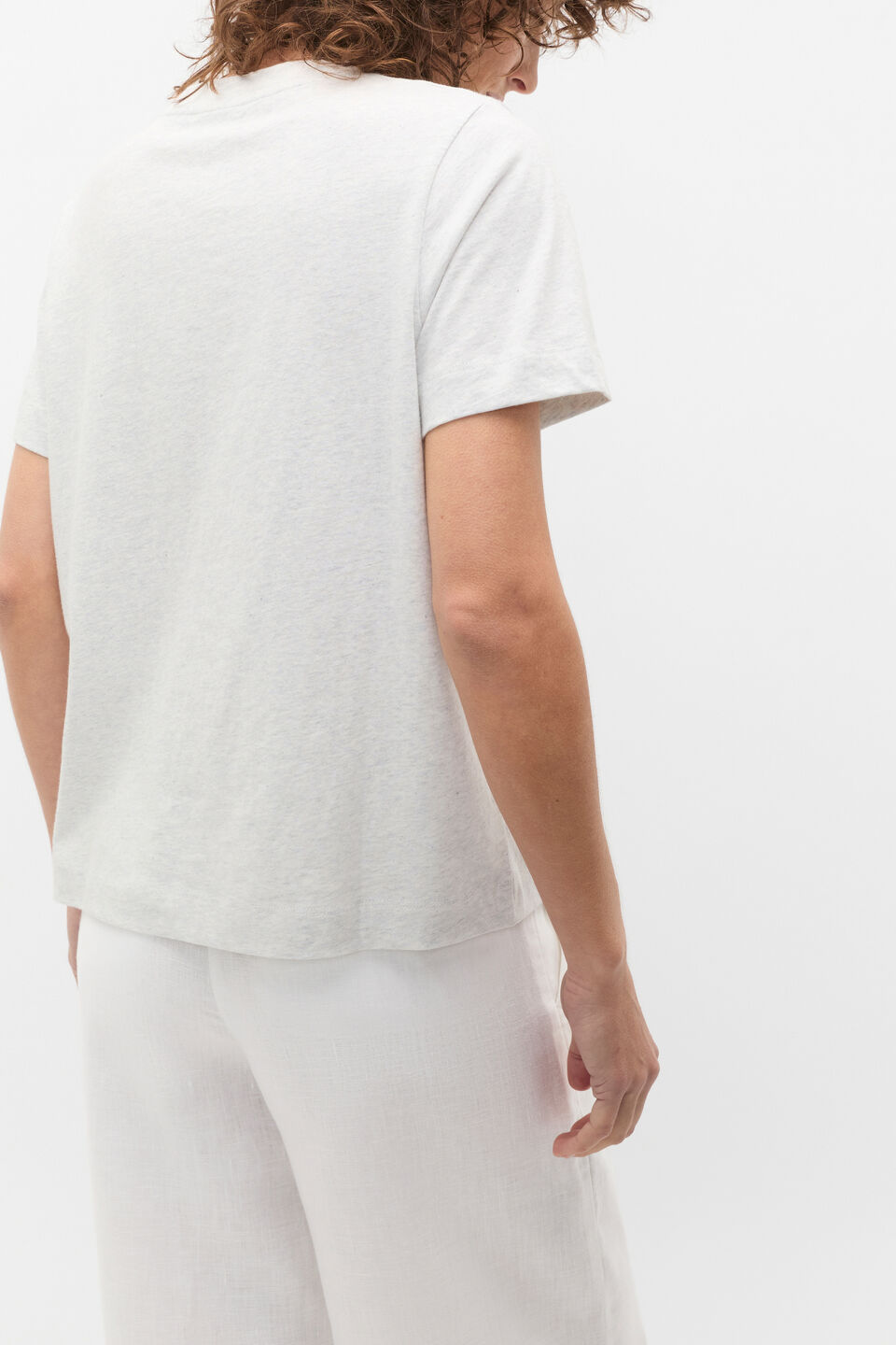Core Neat Tee  Light Grey Marle