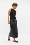 Ribbed Textured Shell Top  Black  hi-res