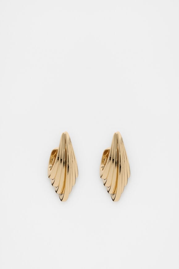 Vintage Layered Hoop  Gold  hi-res