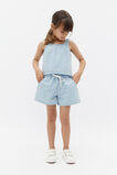 Paperbag Denim Short  Ice Blue Wash  hi-res