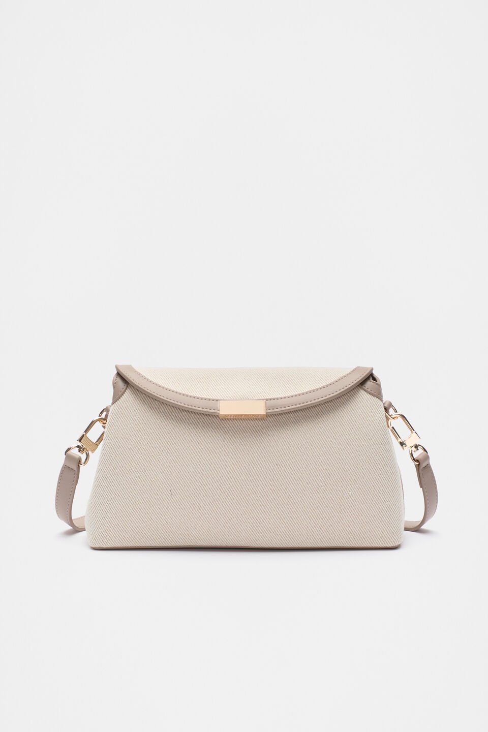 Textured Curved Handbag  Cookie